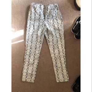 Pretty little things snake skin pants size 6